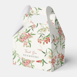 Caja Para Regalos Rosa Flor Silvestre Primavera Guirnalda Boda