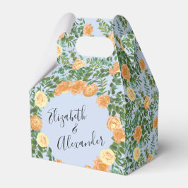 Caja Para Regalos Rosa Floral Boda azul claro de color azul pálido