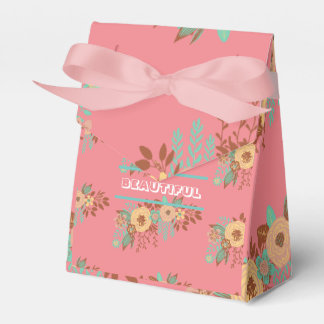 Caja Para Regalos Rosa floral boho moderno