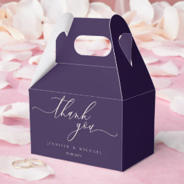 Caja Para Regalos Rosa Medianoche Agradecer Escritura Moderna
