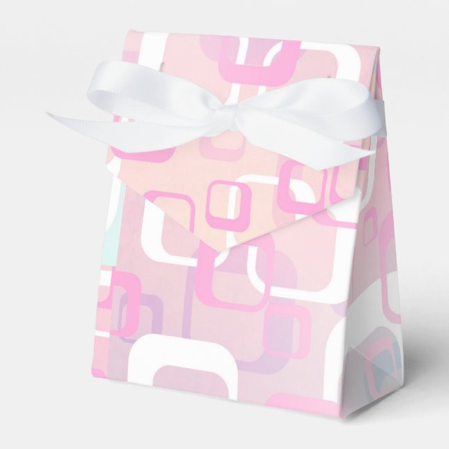 Caja Para Regalos Rosa moderno de mediados de siglo (Front Side)