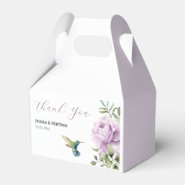 Caja Para Regalos Rosa morado y colibrí