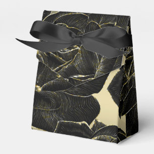 Caja Para Regalos Rosa negra y dorada Glam Elegante Clásico Chic Fie