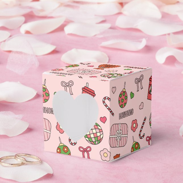 Caja Para Regalos Rosa retro muy colorido (Boda)