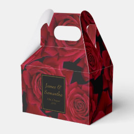 Caja Para Regalos Rosa Roja Elegante - Boda