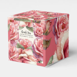Caja Para Regalos Rosa Rosa Deslucida