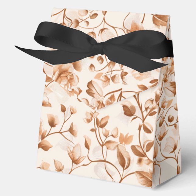 Caja Para Regalos Rosa Rosas de oro (Anverso)