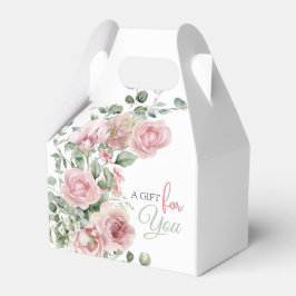 Caja Para Regalos Rosa Rubor Verde Eucalipto Cumpleaños 55