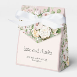 Caja Para Regalos Rosa turbio boda de acuarela floral