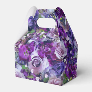 Caja Para Regalos Rosa Violet Lilac Flores patrón jardín