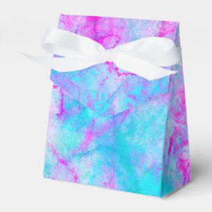 Caja Para Regalos Rosa y azul de algodón de azúcar con lavado de acu