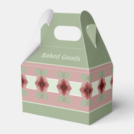 Caja Para Regalos Rosado Rosa Con Verde
