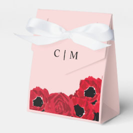 Caja Para Regalos Rosas abstractas y amapolas coordinando boda