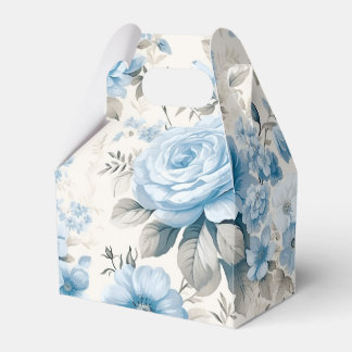Caja Para Regalos Rosas azul Pastel de luz artificial