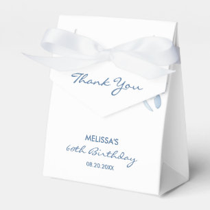 Caja Para Regalos Rosas azules modernos vegetación floral Cumpleaños