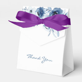 Caja Para Regalos Rosas Azules Modernos Verdor Floral Gracias