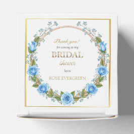 Caja Para Regalos Rosas azules polvorientas elegantes y aliento de b