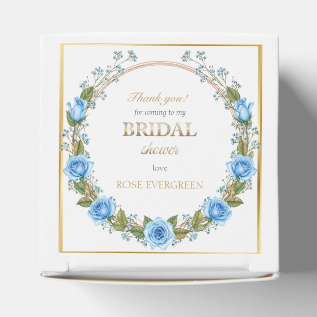 Caja Para Regalos Rosas azules polvorientas elegantes y aliento de b (Parte superior)