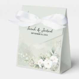 Caja Para Regalos Rosas blancas Eucalyptus deja Boda