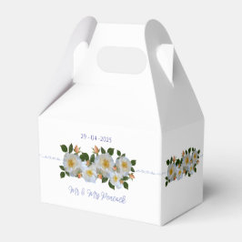 Caja Para Regalos rosas blancas personalizadas