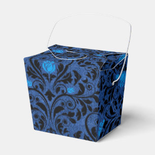 Caja Para Regalos Rosas damasco góticas negras y azules