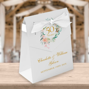 Caja Para Regalos Rosas de aniversario de bodas de oro 50º
