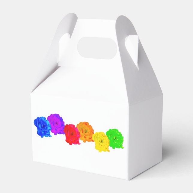 Caja Para Regalos Rosas del arcoiris (Front Side)