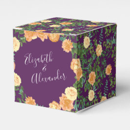 Caja Para Regalos Rosas Florales Peach Purple Boda