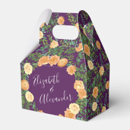Caja Para Regalos Rosas Florales Peach Purple Boda