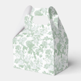 Caja Para Regalos Rosas florales verdes patrón francés de chinoiseri