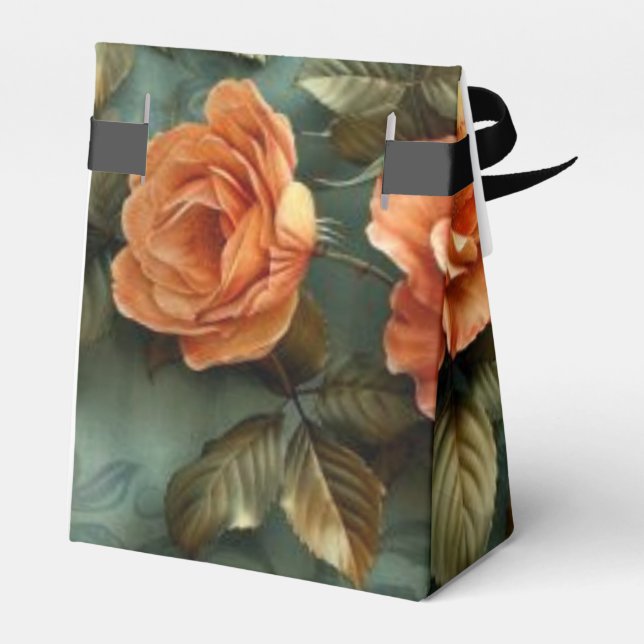 Caja Para Regalos Rosas Melocotón (Reverso)