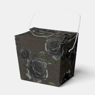 Caja Para Regalos Rosas Negras Vintage