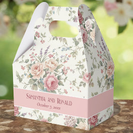 Caja Para Regalos Rosas Pastel Elegantes Boda Shabby Chic