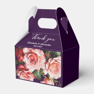 Caja Para Regalos Rosas rojas y rosadas oscuras y malhumoradas, boda