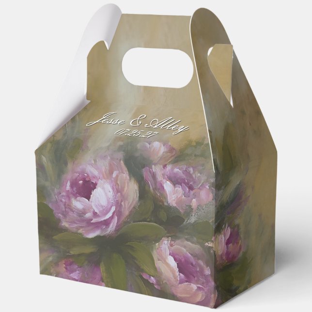 Caja Para Regalos Rosas rosadas (Anverso)