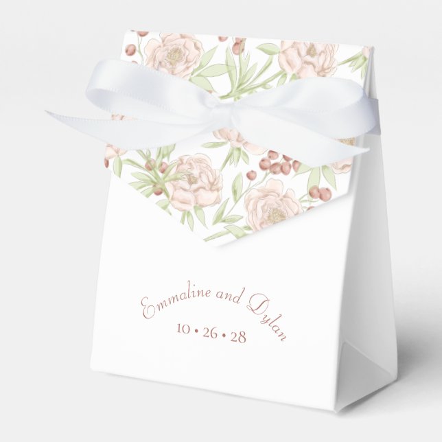 Caja Para Regalos Rosas Rosadas Bodas (Front Side)