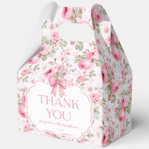 Caja Para Regalos Rosas rosadas Lazo rosa Despedida de soltera Agrad