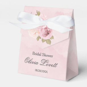 Caja Para Regalos Rosas Rosados Y Crema De Rubor Moda Ducha De Novia