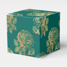 Rosas vintage de color azul verdoso y dorado
