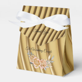 Caja Para Regalos Rosas y efecto ripple elegante de oro
