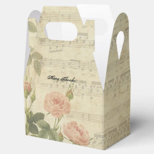 Caja Para Regalos Rosas y música del Victorian personalizados