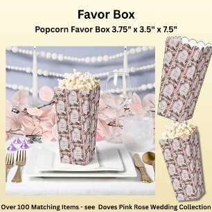 Caja Para Regalos Rosas y palomas de boda en color malva rosa púrpur