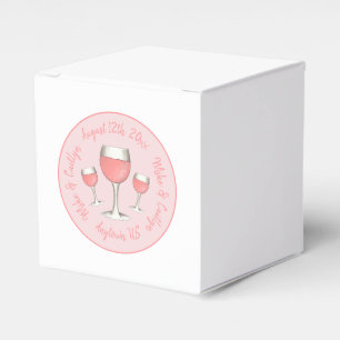 Caja Para Regalos Rosé Rosé Rubor Wine Glass Boda Bridal Shower