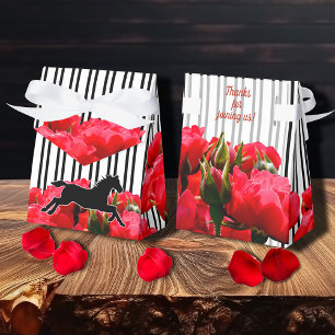 Caja Para Regalos Roses Rojas de color de agua derby Horse Strips Te