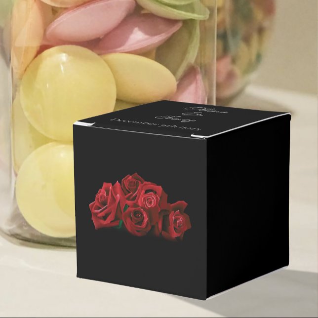 Caja Para Regalos Roses rojos blancos Boda negro (Subido por el creador)