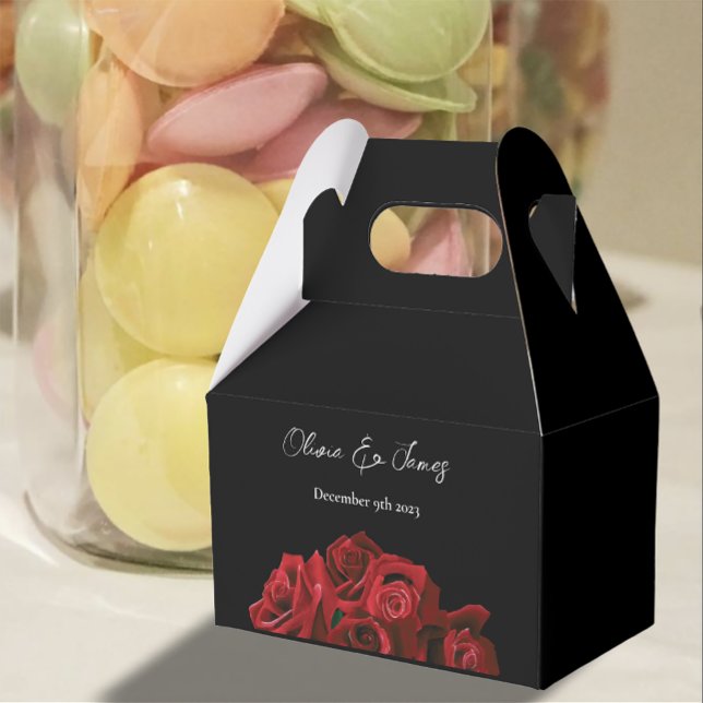 Caja Para Regalos Roses rojos blancos negros (Subido por el creador)