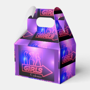 Caja Para Regalos Rótulo de Chicas rosados neón Thunder_Cove