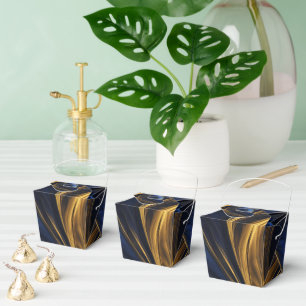 Caja Para Regalos Royal Blue Gold Resumen Swirl