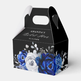 Caja Para Regalos Royal Blue White Silver Metallal Bridal Shower Fav