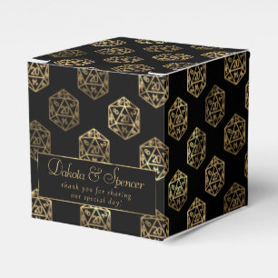 Caja Para Regalos RPG Dice Fantasía de oro Tabletop Gamer Gracias